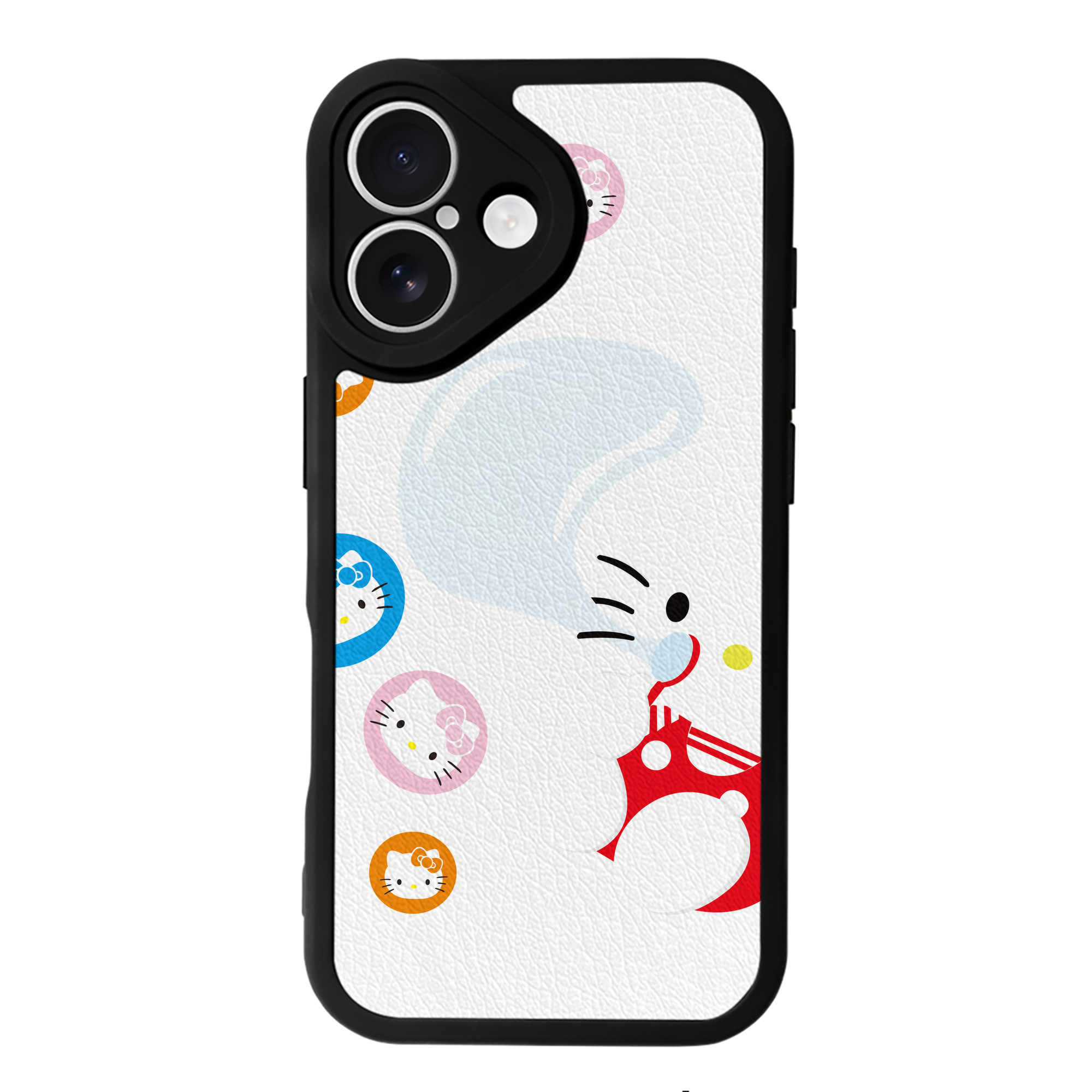 （画像用） Hello Kitty ハローキティ 【iPhone 16シリーズ対応】シリコンスマホケース（レザー調） 材質：シリコン